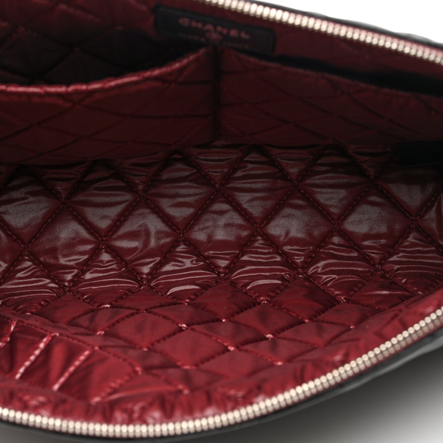 Lambskin Quilted Cosmetic Case Black