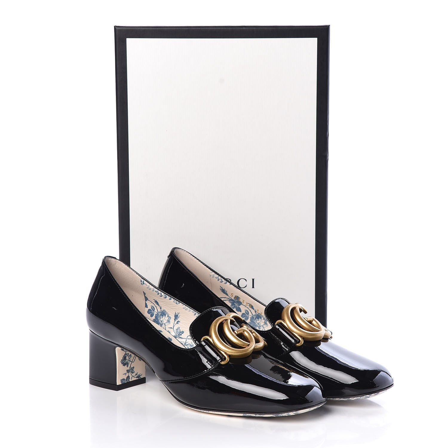 Gucci Vernice GG Victoire 55mm Loafer Pumps 37 Black 8 of 8
