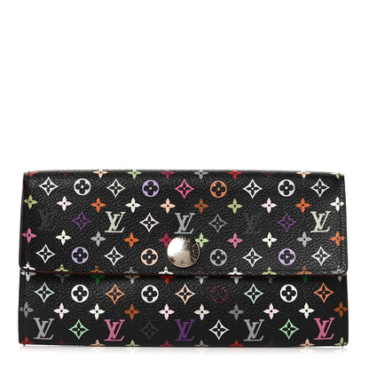 Louis Vuitton Monogram Multicolor Sarah Wallet Black 1 of 9