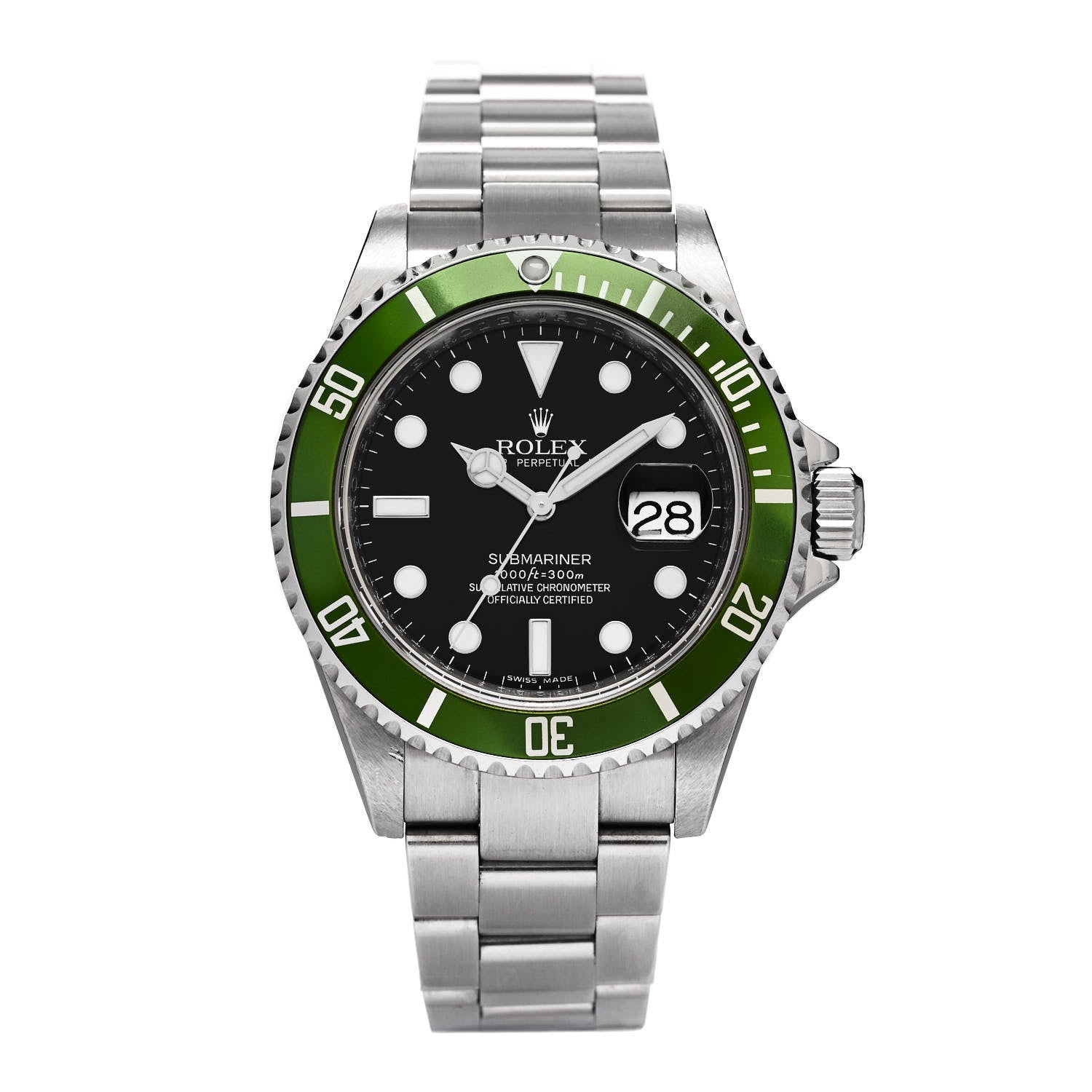 Rolex Stainless Steel 40mm Oyster Perpetual Submariner Date 50th Anniversary Kermit Watch Black 16610LV 1 of 4