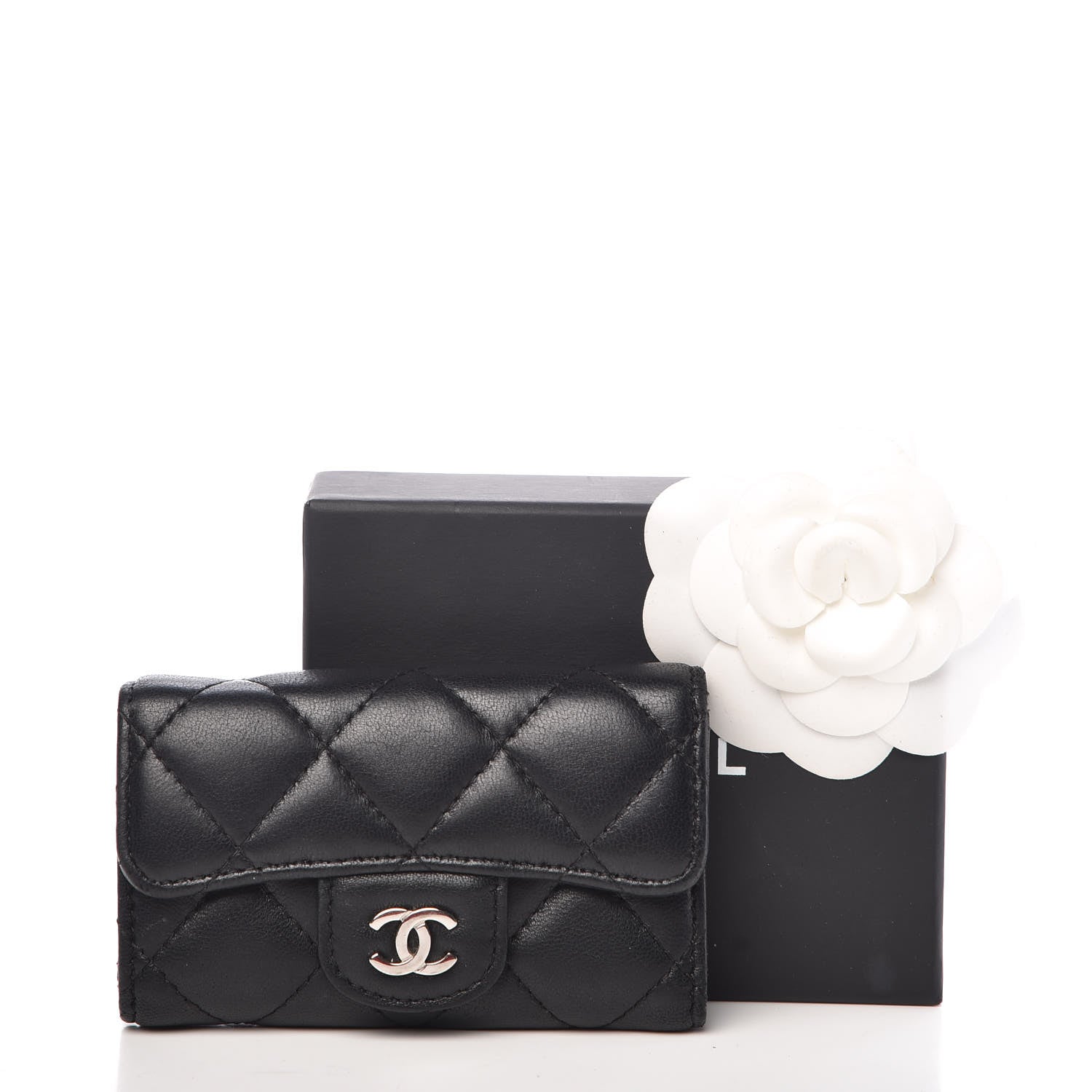 Chanel Lambskin Quilted 6 Key Holder Black 9 of 9