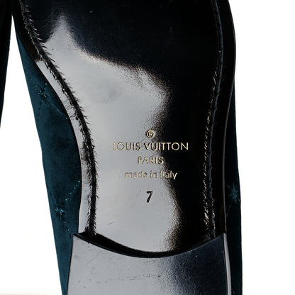 Louis Vuitton Velvet Logo Mens Auteuil Slipper 7 Vert 6 of 9