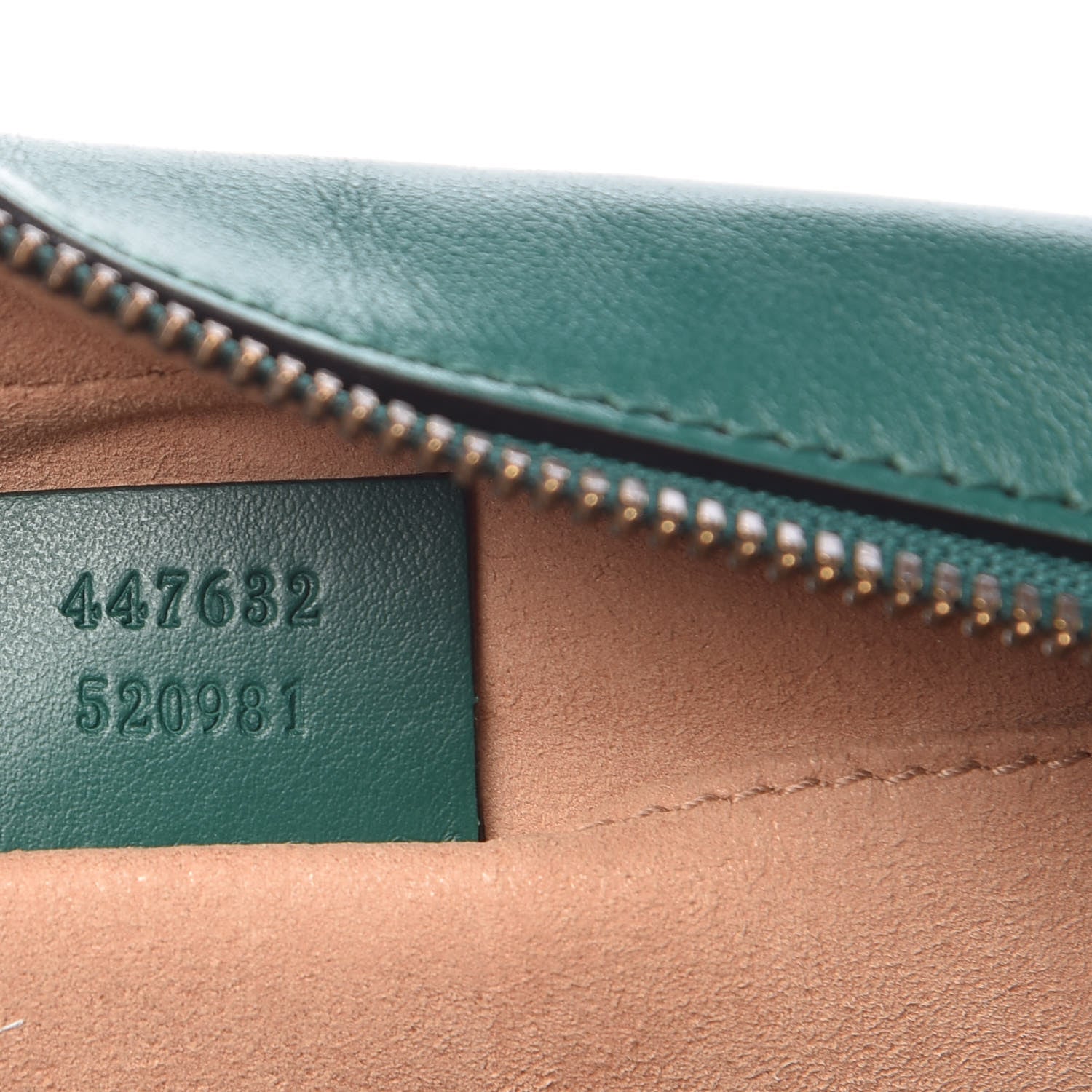 Gucci Calfskin Matelasse Small GG Marmont Chain Shoulder Bag Emerald Green 7 of 10
