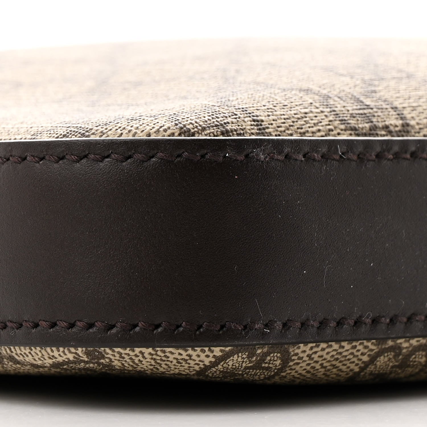 Gucci GG Supreme Monogram Medium Flat Messenger Bag Beige Brown 9 of 10