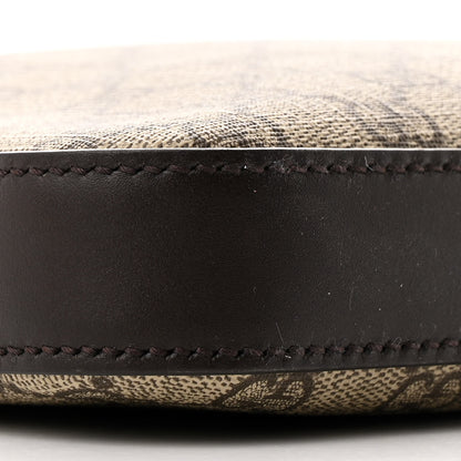 Gucci GG Supreme Monogram Medium Flat Messenger Bag Beige Brown 9 of 10