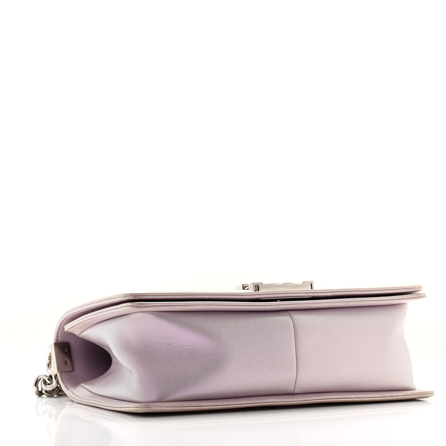 Chanel Metallic Lambskin Chevron Quilted Medium Boy Flap Purple 4 of 13