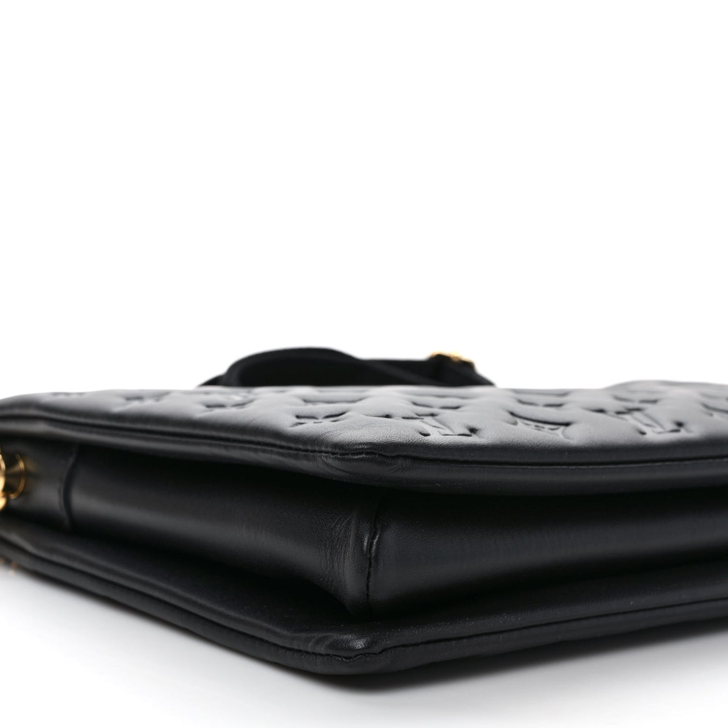 Lambskin Embossed Monogram Coussin MM Black