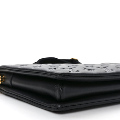 Louis Vuitton Lambskin Embossed Monogram Coussin MM Black 7 of 9
