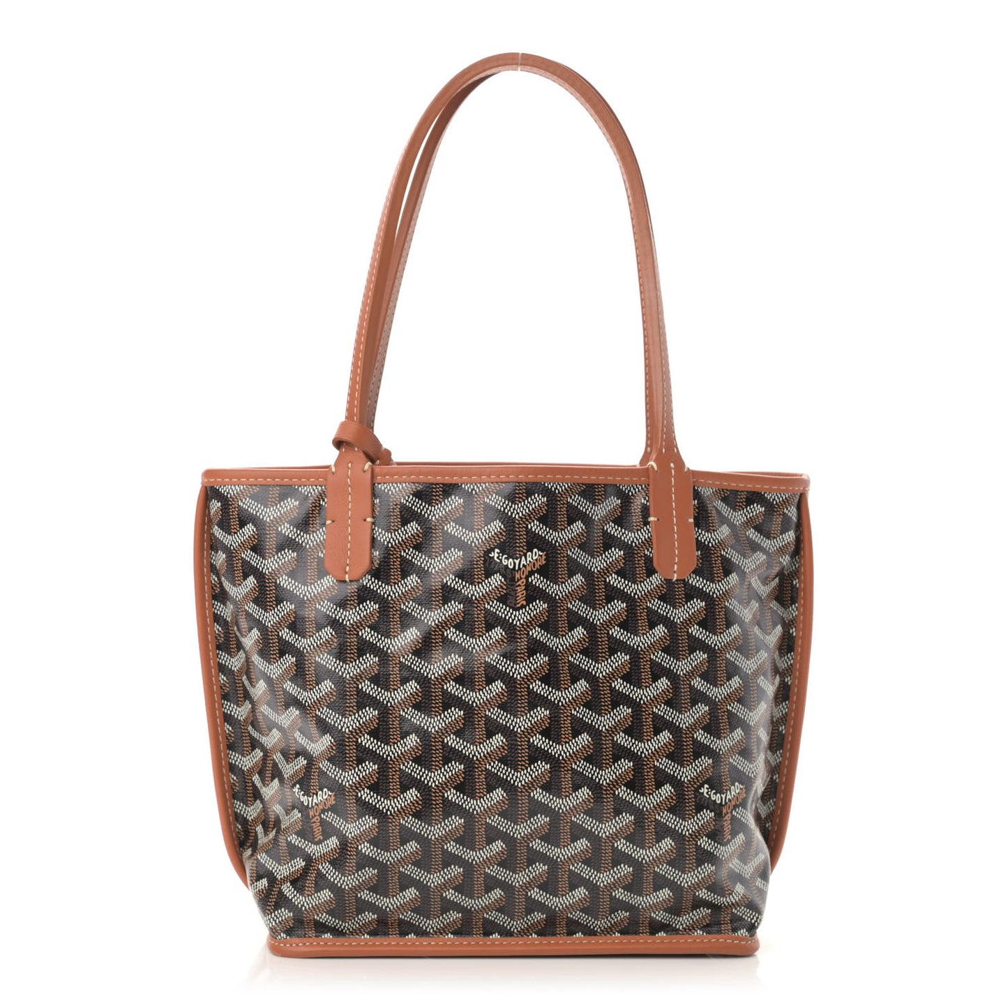Goyardine Reversible Mini Anjou Black Gold
