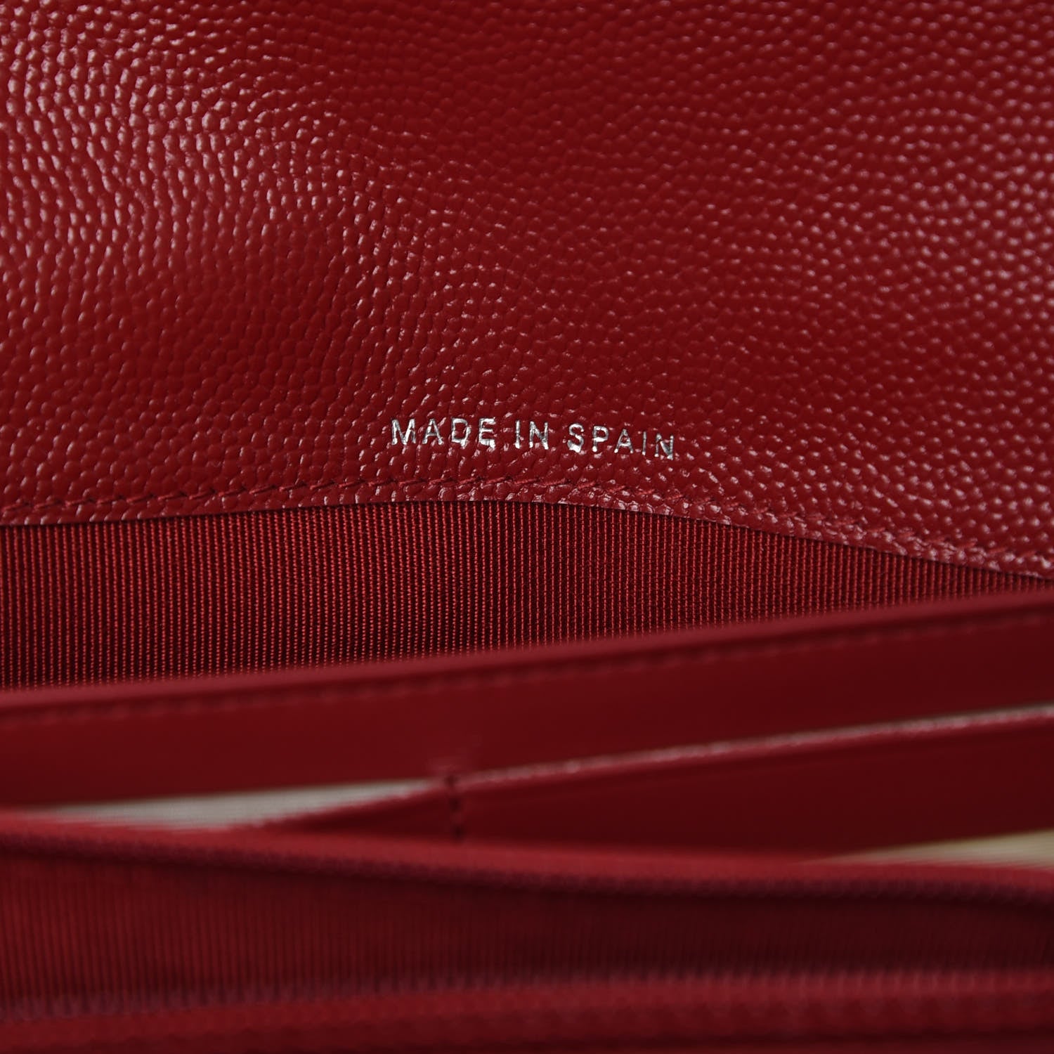 Chanel Caviar Quilted Large Gusset Flap Wallet Dark Red 7 of 10