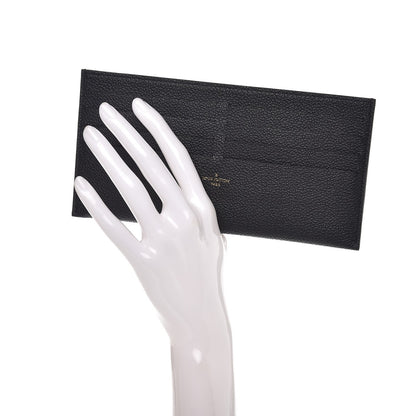 Louis Vuitton Calfskin Felicie Chain Wallet Card Holder Insert Black 2 of 6