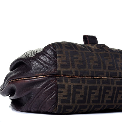 Fendi Zucca Nappa Nuvolata Vitello Tortuga Spy Tobacco Moro 7 of 9
