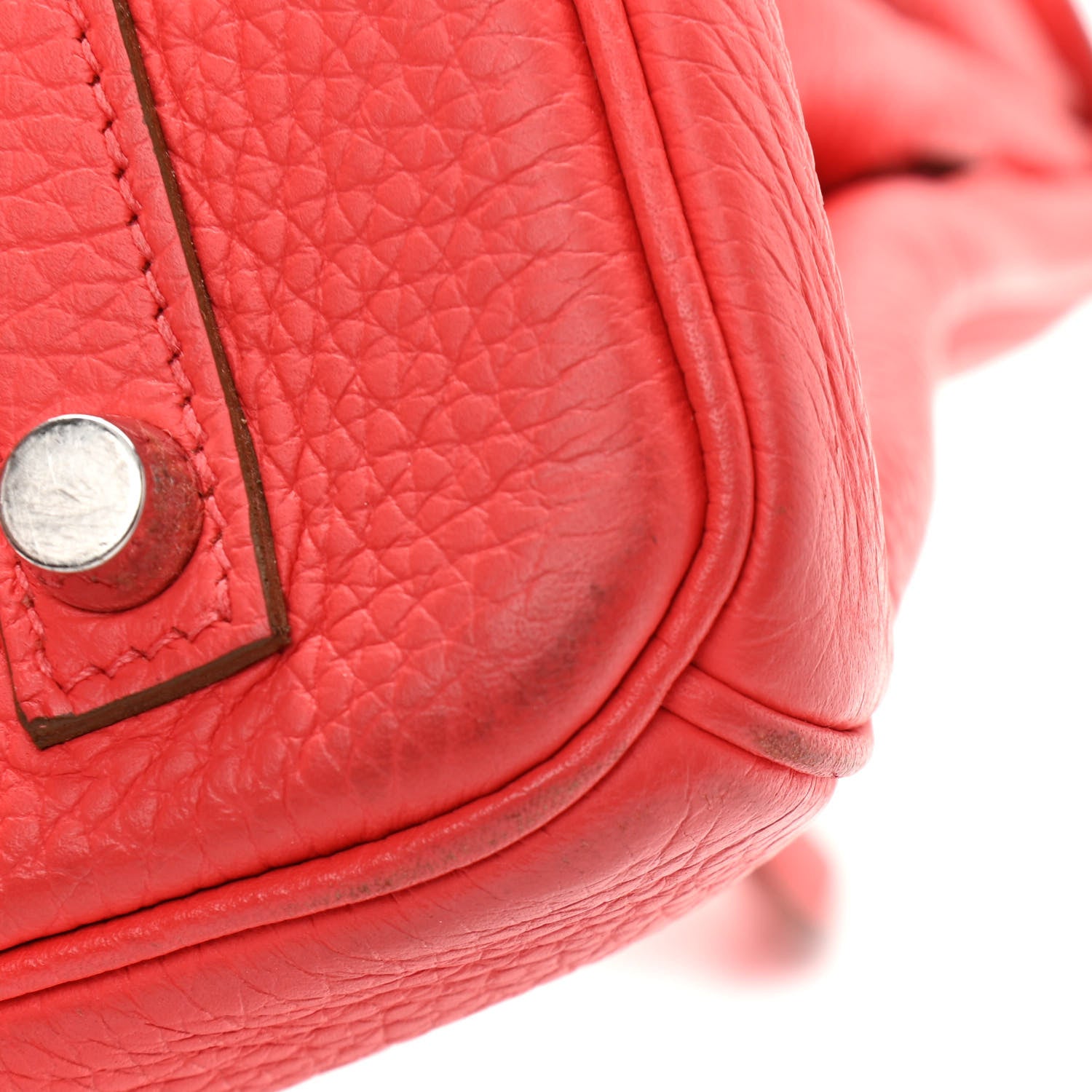 Hermes Taurillon Clemence Birkin 30 Rouge Pivoine 11 of 18