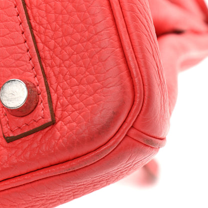 Hermes Taurillon Clemence Birkin 30 Rouge Pivoine 11 of 18