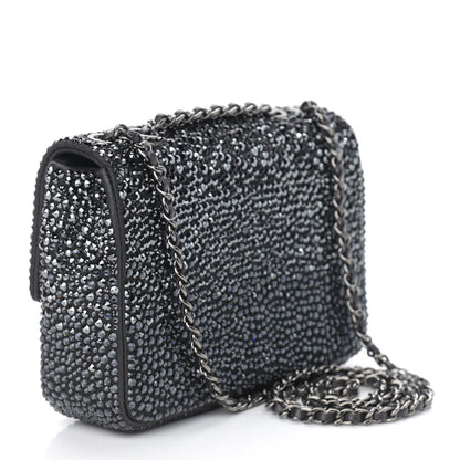 Chanel Lambskin Crystal Diamante Small Flap Black 3 of 9