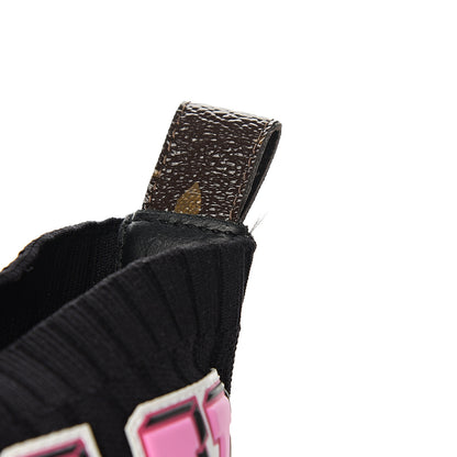 Louis Vuitton Stretch Fabric LV Black Heart Sock Sneaker 39 Black 6 of 8