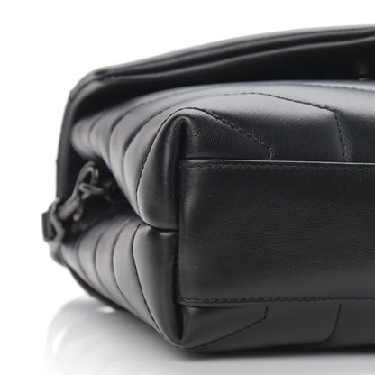 Saint Laurent Calfskin Y Quilted Monogram Toy Loulou Crossbody Bag Black 8 of 10