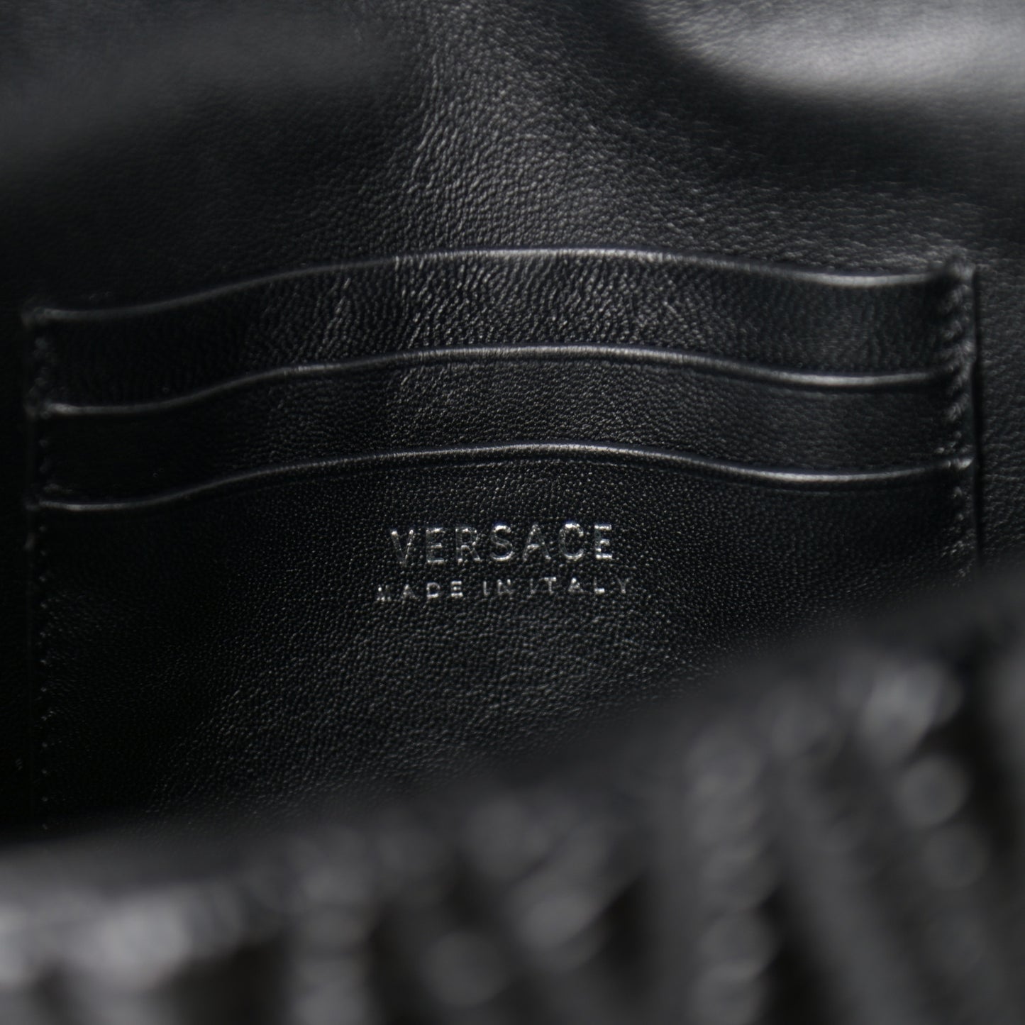 Patent Nappa Quilted Virtus Shoulder Bag Black