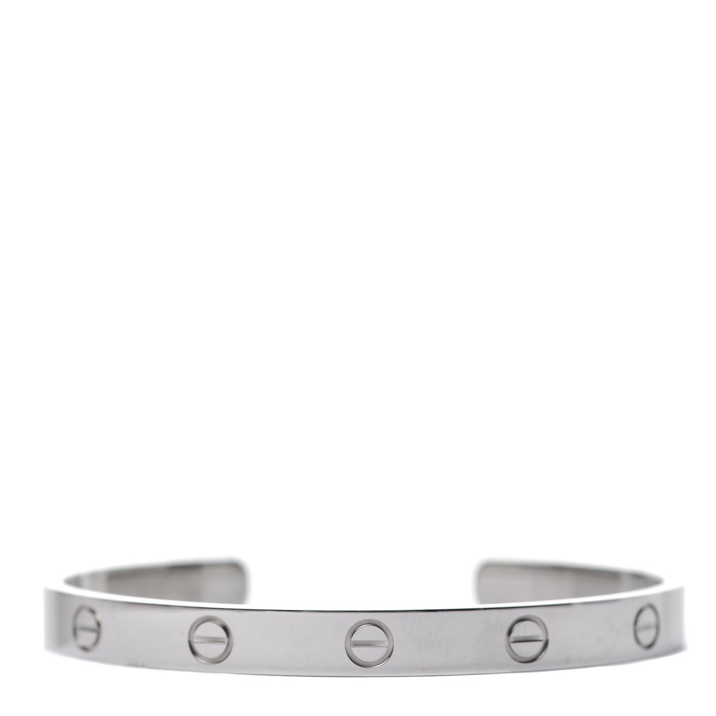 18K White Gold LOVE Cuff Bracelet 18