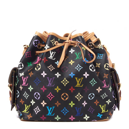 Louis Vuitton Monogram Multicolor Petit Noe Black 1 of 8