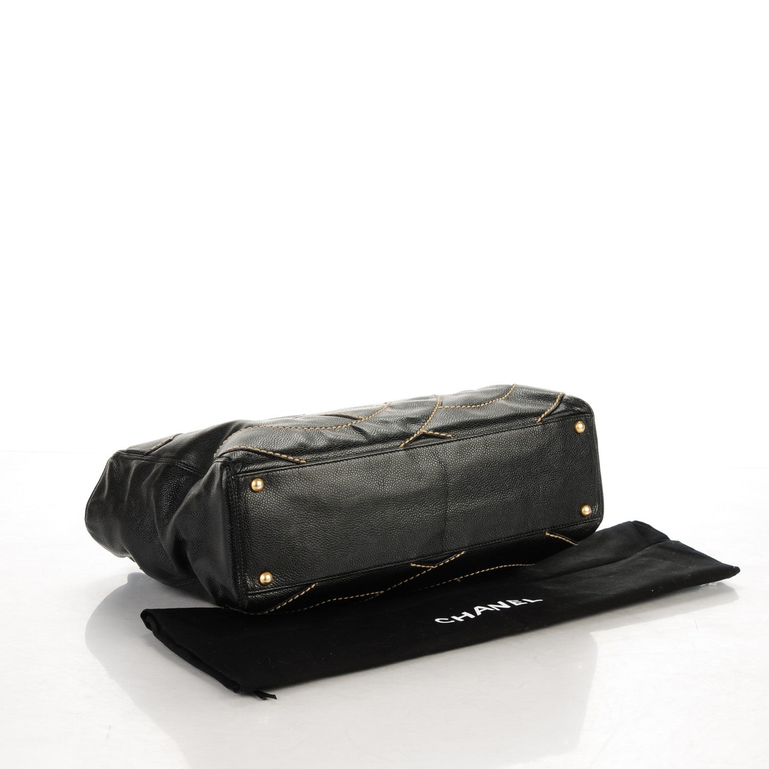 Chanel Caviar Medium CC Stitched Tote Black 4 of 7