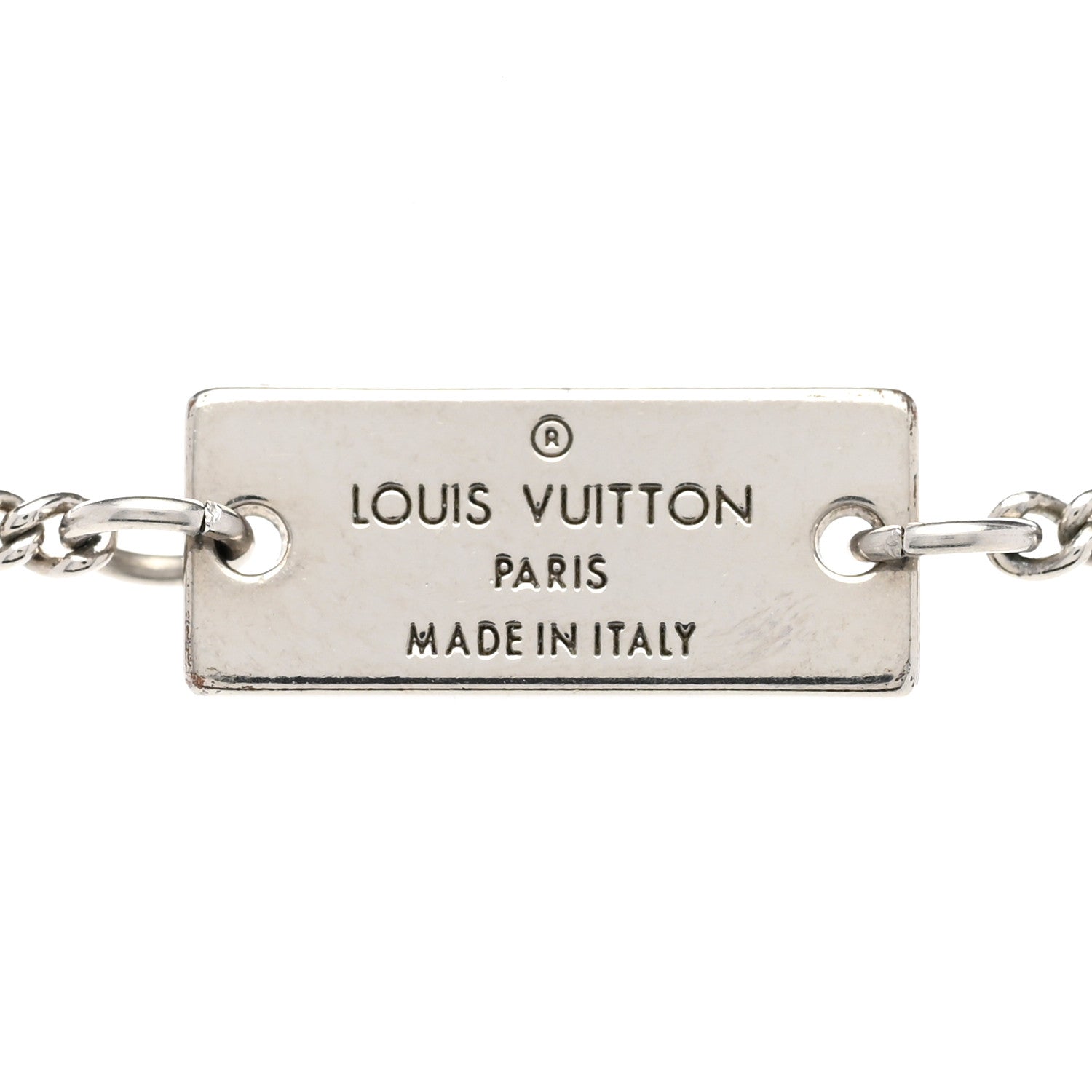 Louis Vuitton Zamac Palladium Monogram Charms Necklace Silver 6 of 7