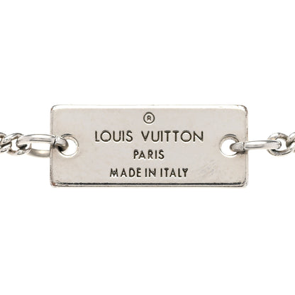Louis Vuitton Zamac Palladium Monogram Charms Necklace Silver 6 of 7