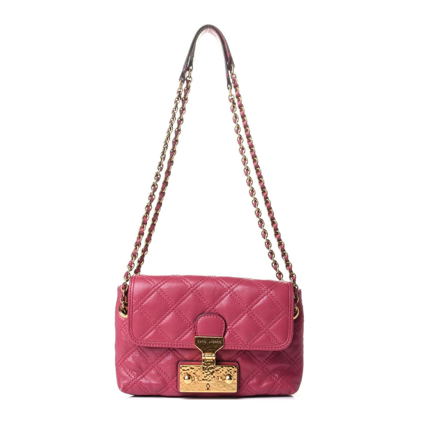 Lacquered Lambskin Baroque Single Flap Pink