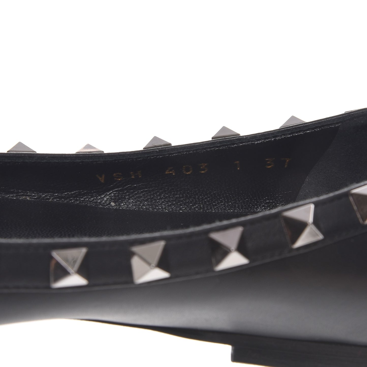 Nappa Rockstud Ballerina Flats 37 Black
