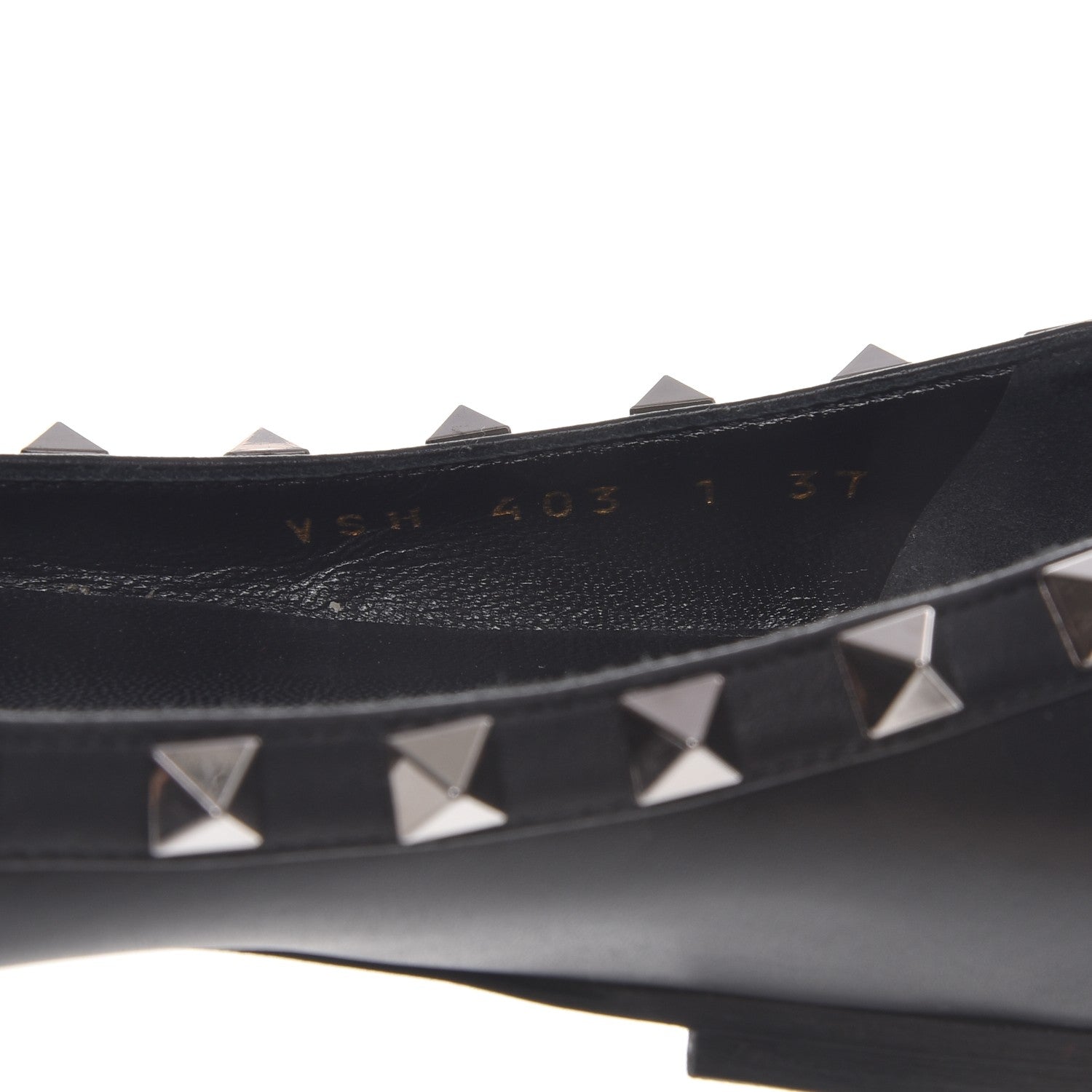 Valentino Garavani Nappa Rockstud Ballerina Flats 37 Black 8 of 8