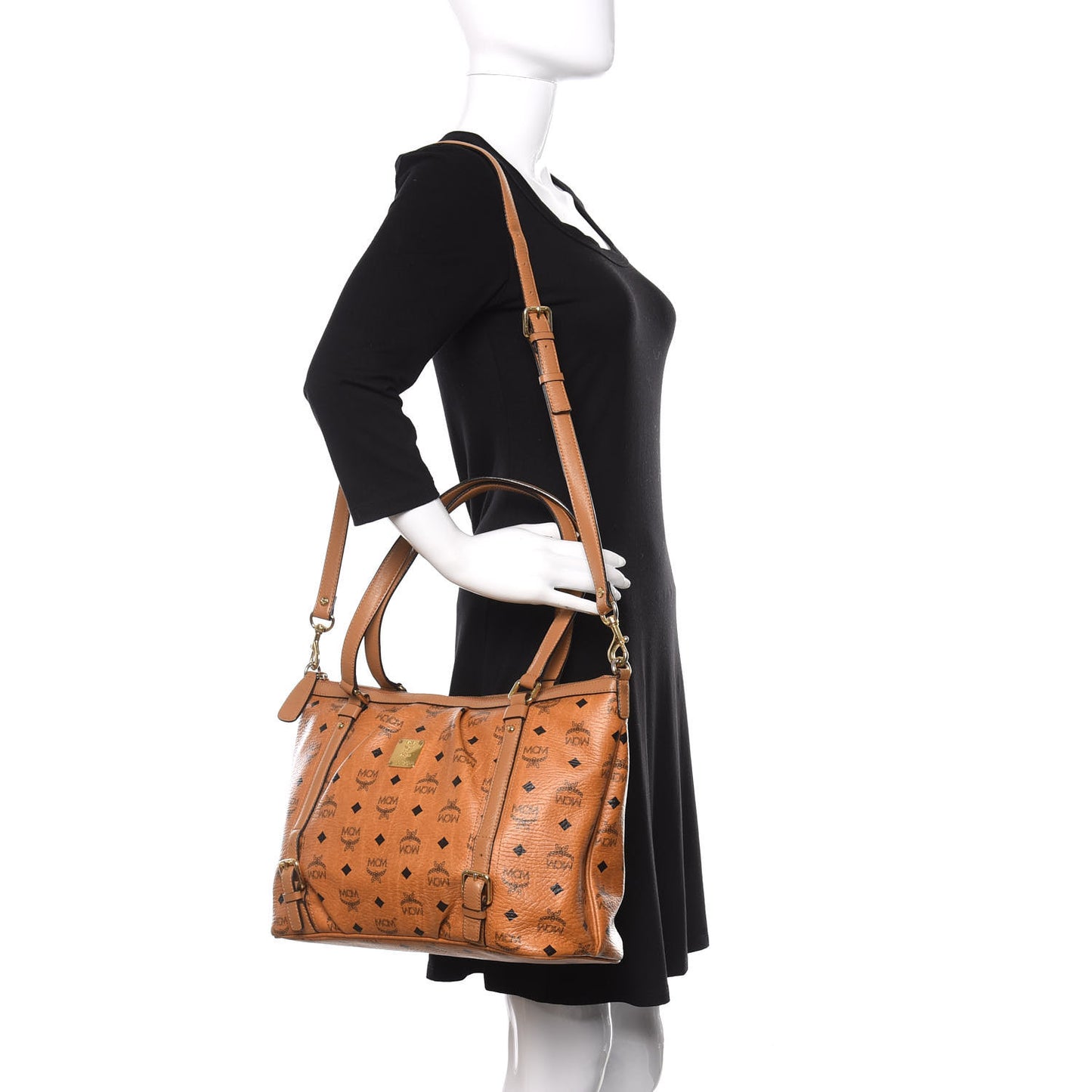 Visetos Medium Essentials Shopper Tote Cognac