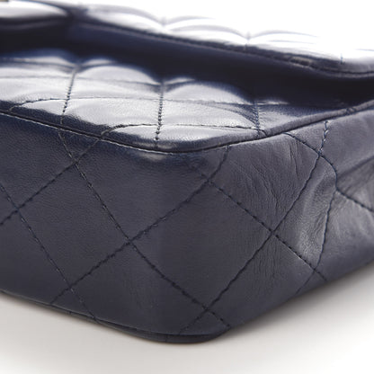 Chanel Lambskin Quilted East West Flap Navy 8 of 8