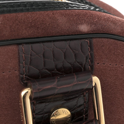 Louis Vuitton Suede Stamped Alligator Embossed Havane Bowler PM  Brun 10 of 11