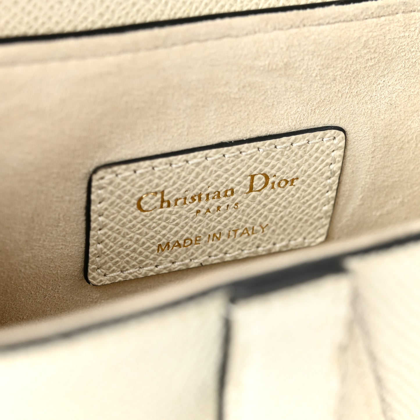 Grained Calfskin Mini Saddle Bag With Strap Latte
