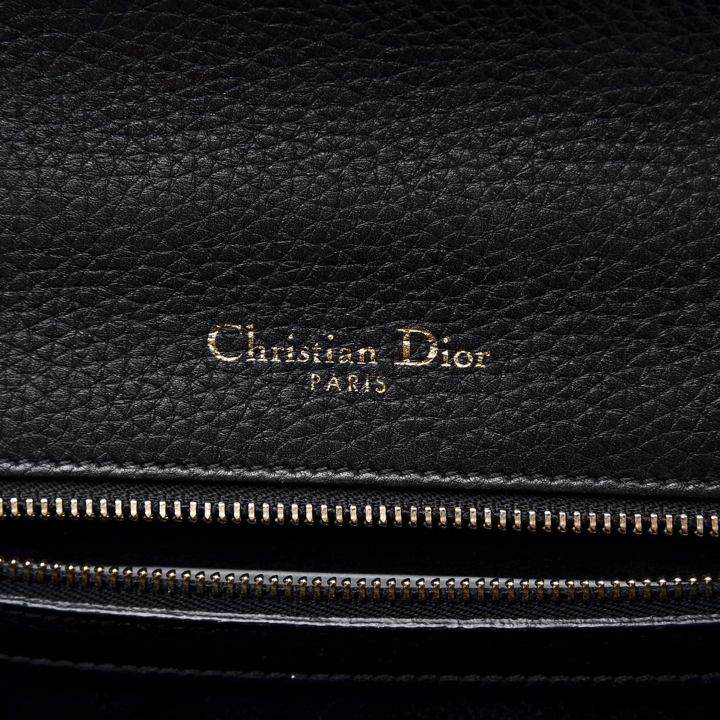 Grained Calfskin Small Diorama Flap Bag Black