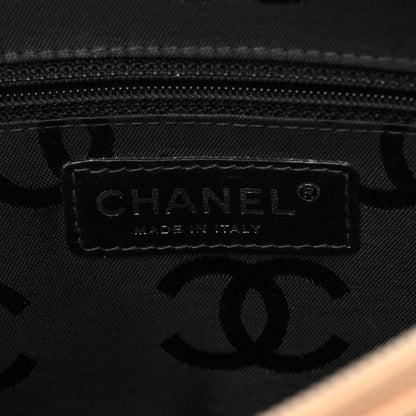 Chanel Calfskin Quilted Cambon Pochette Beige Black 5 of 8
