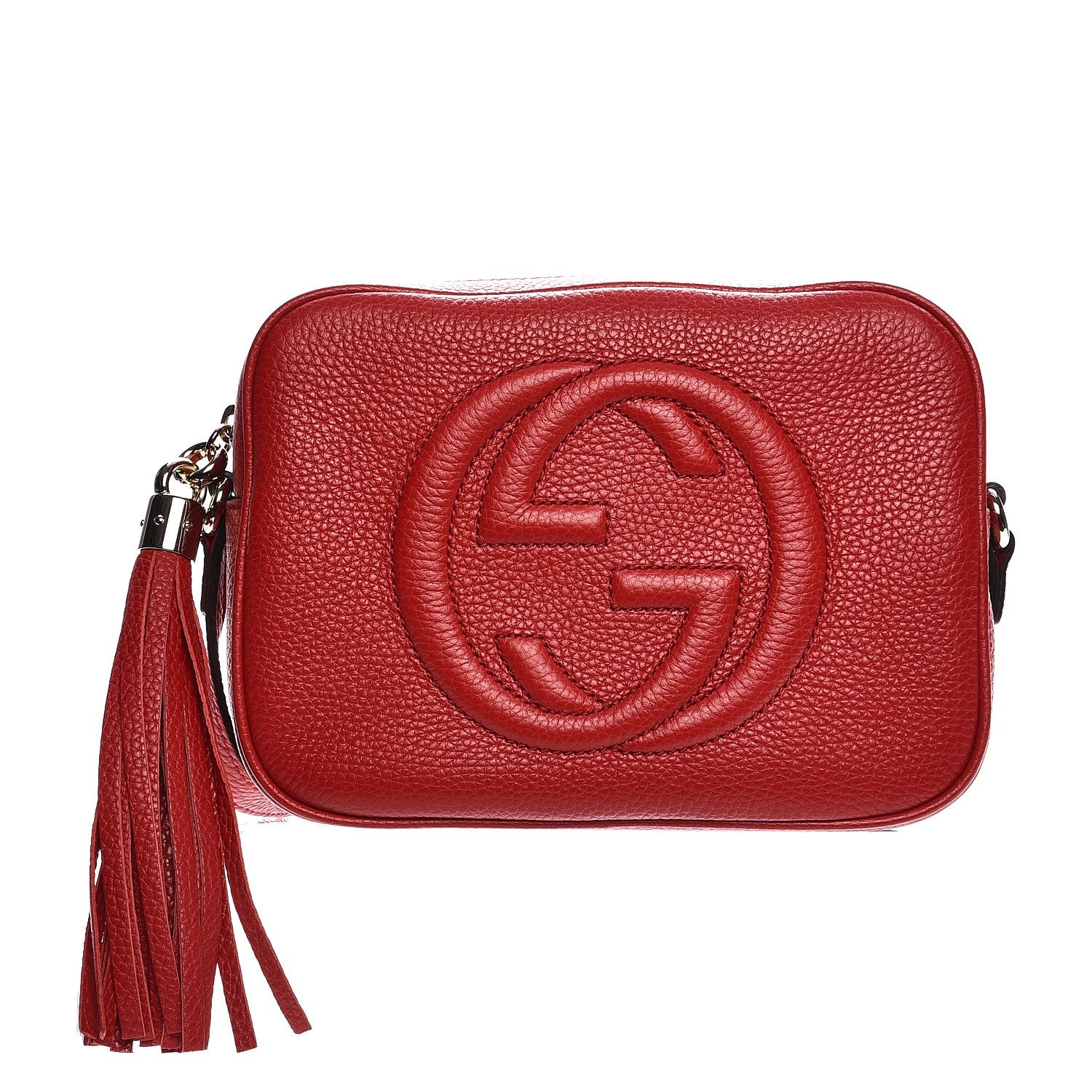 Gucci Pebbled Calfskin Small Soho Disco Bag Tabasco Red 1 of 7