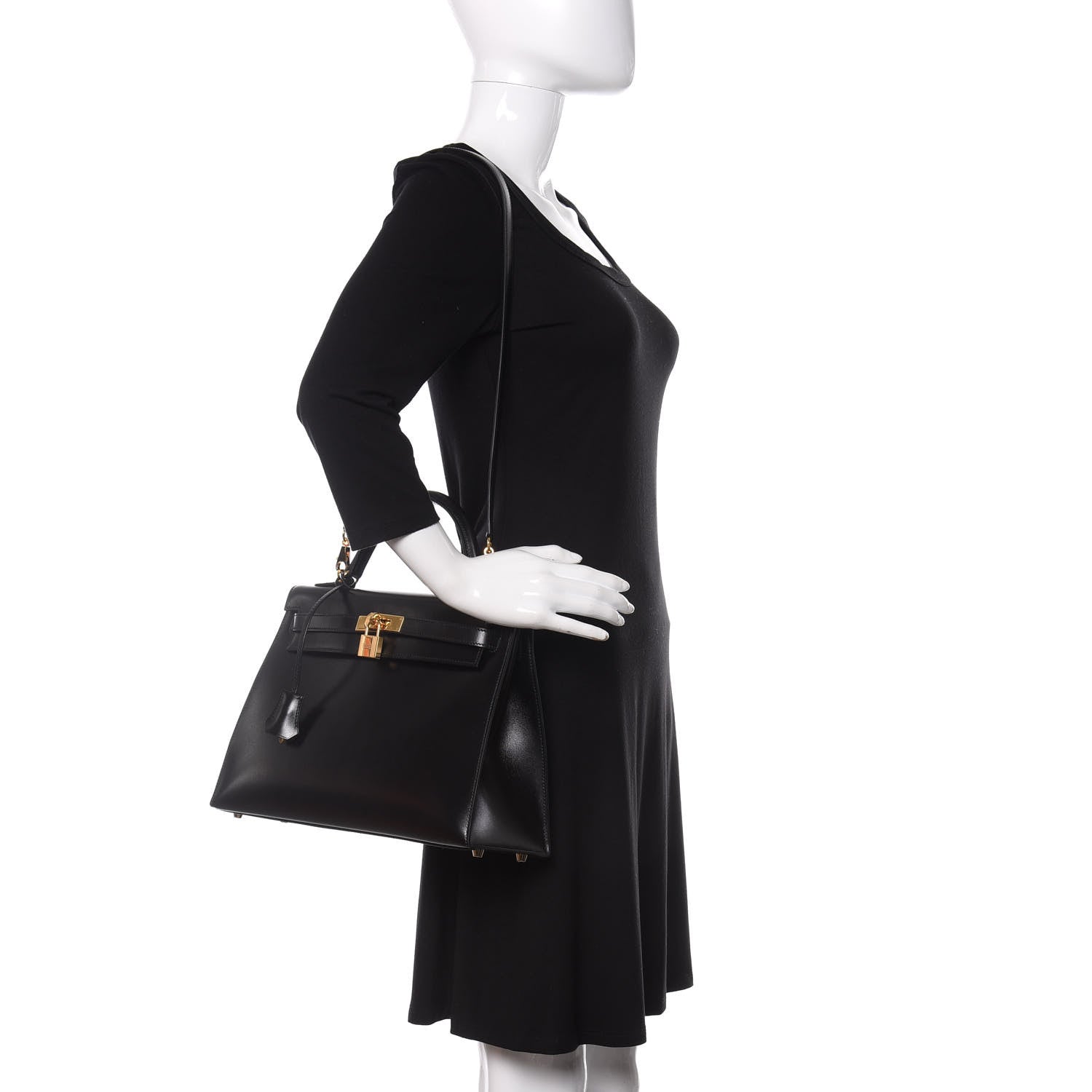 Hermes Box Kelly Sellier 32 Black 2 of 12