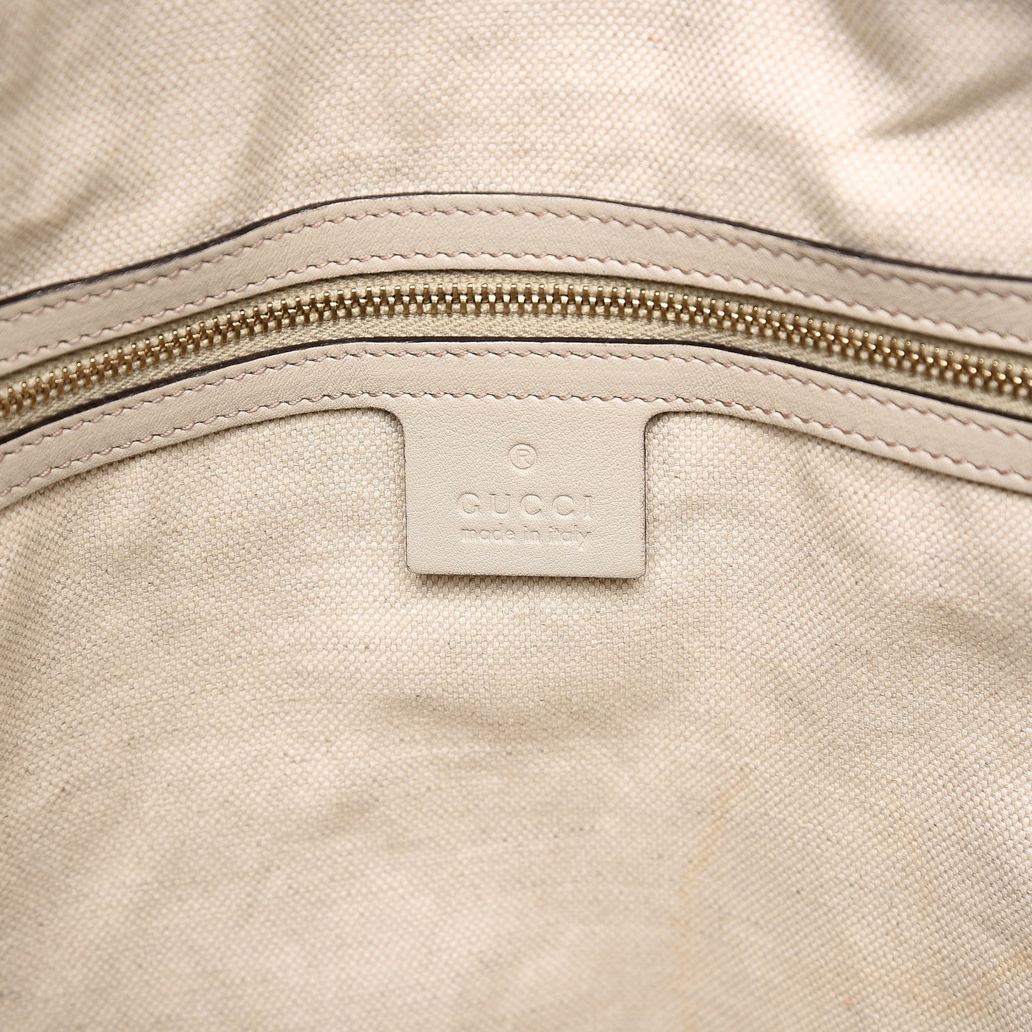 Guccissima Large Bree Foldover Tote Off White