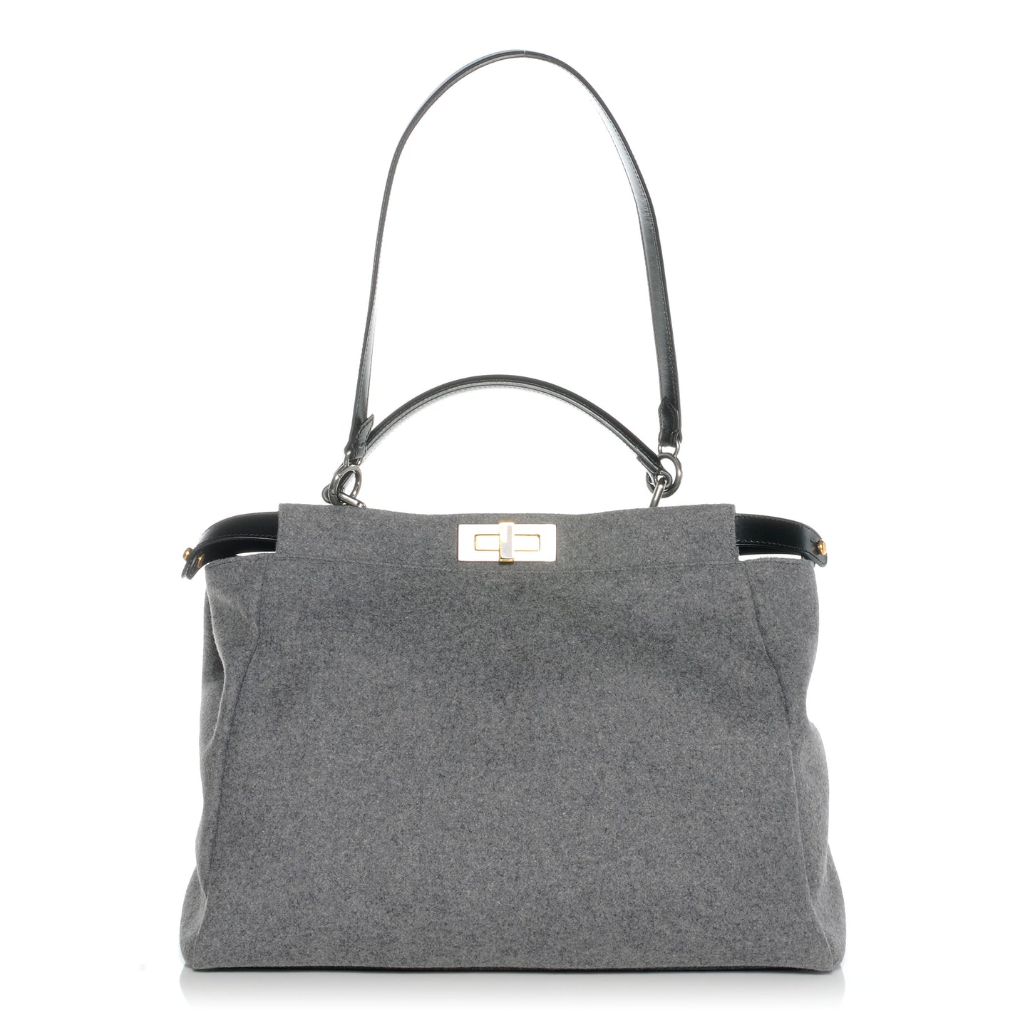 Flannel Large Peekaboo Iconic Satchel Grey