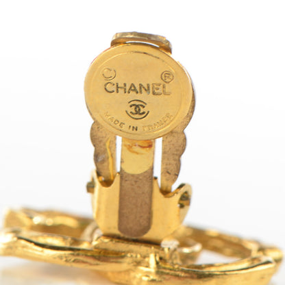 Chanel CC Clip On Earrings Gold 5 of 5