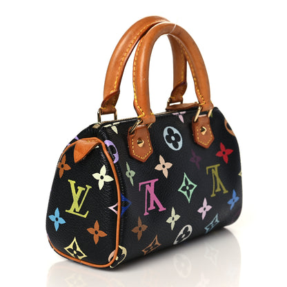 Louis Vuitton Monogram Multicolor Mini Sac HL Speedy Black 2 of 7