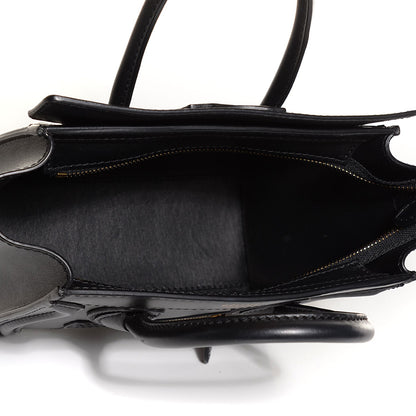 Celine Smooth Calfskin Nano Luggage Black 5 of 9