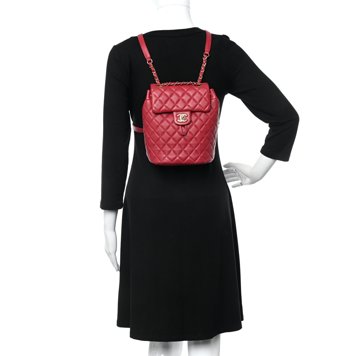Calfskin Quilted Mini Urban Spirit Backpack Red