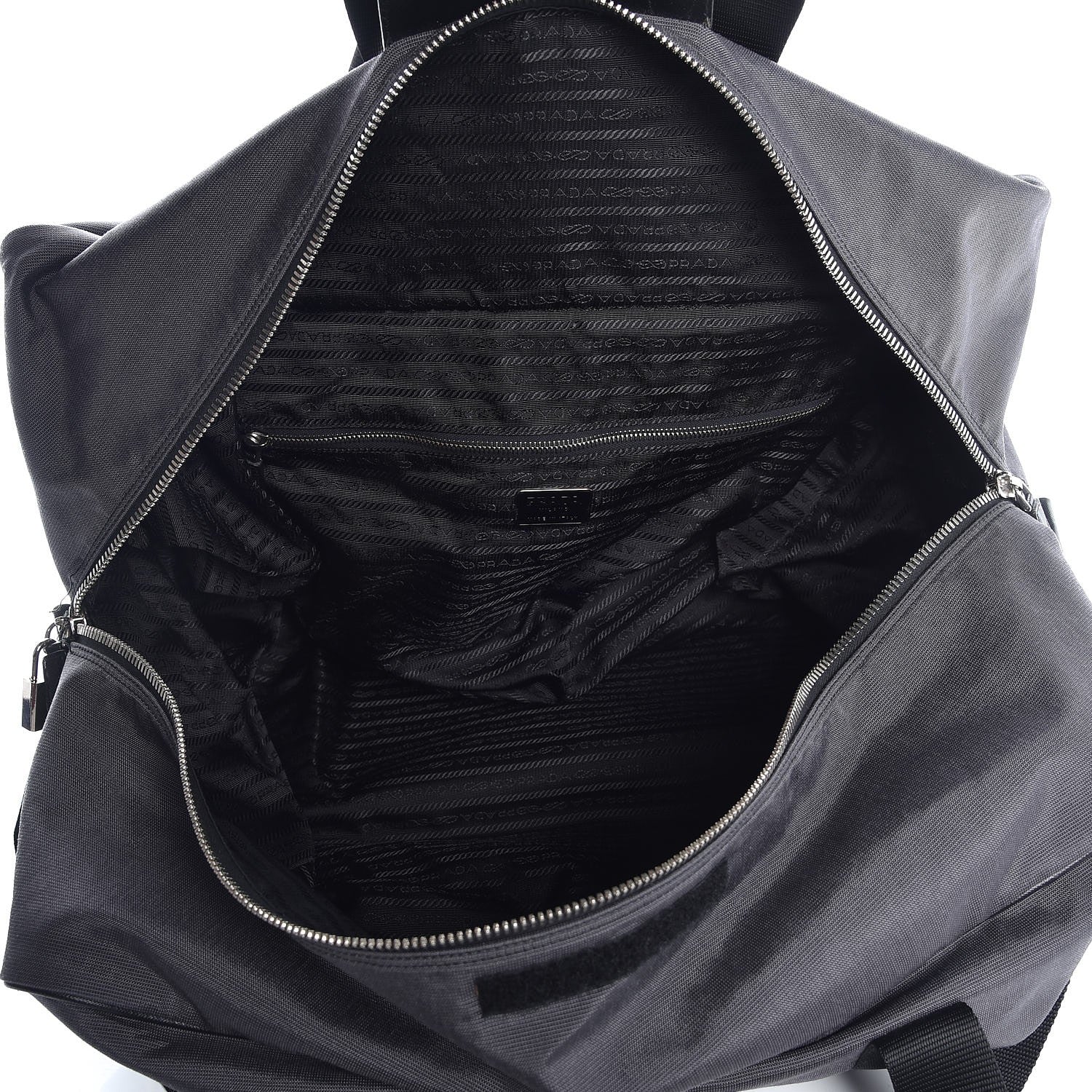 Prada Canvas Canapa Saffiano Duffle Bag Marmo Black 5 of 7