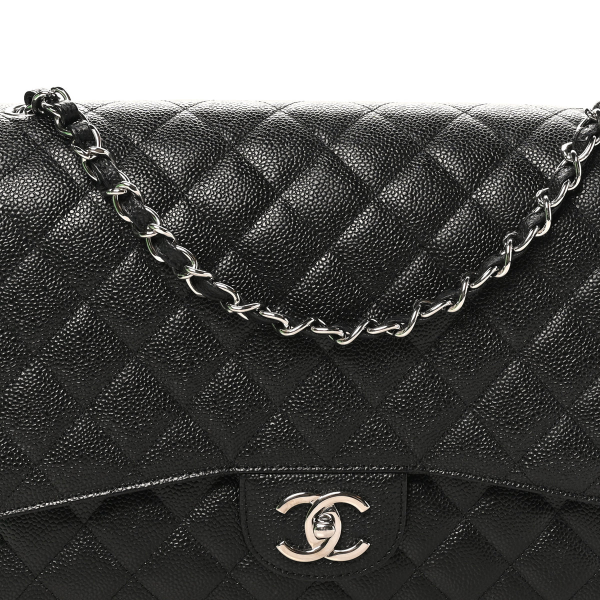 Chanel Caviar Quilted Maxi Double Flap Black 8 of 10