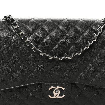Chanel Caviar Quilted Maxi Double Flap Black 8 of 10