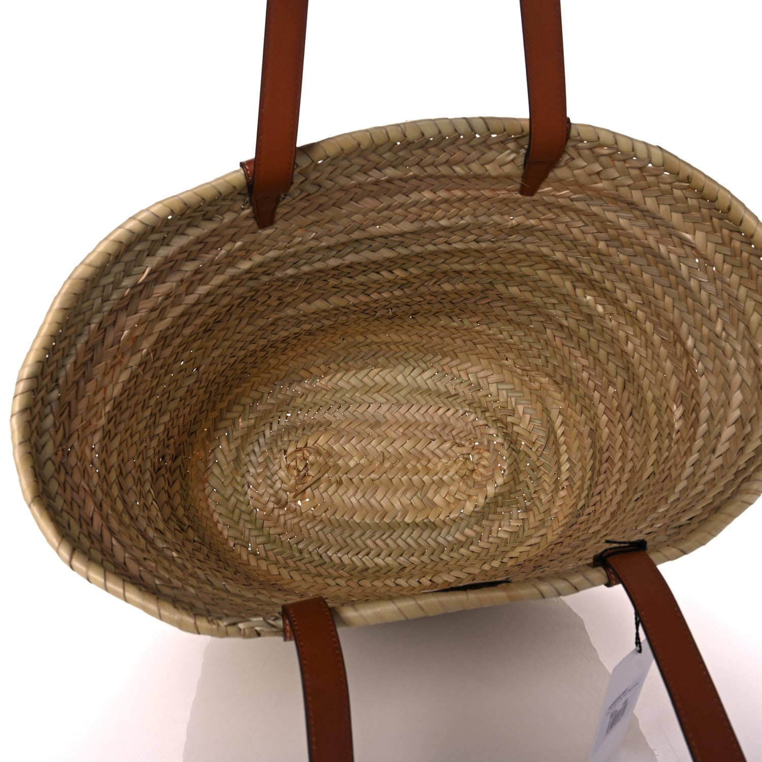 Celine Raffia Calfskin Triomphe Large Panier Tan 4 of 8