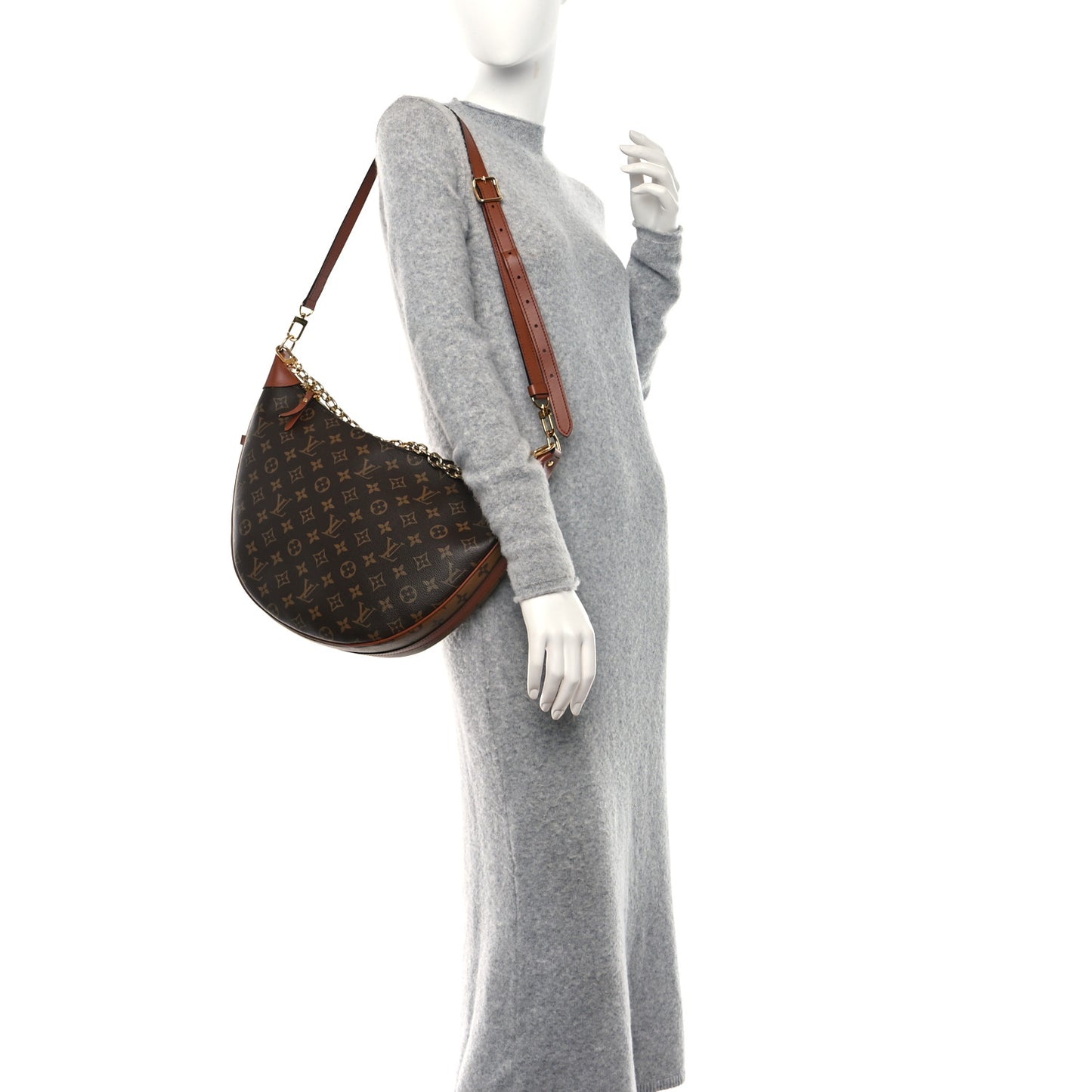 Reverse Monogram Loop Hobo
