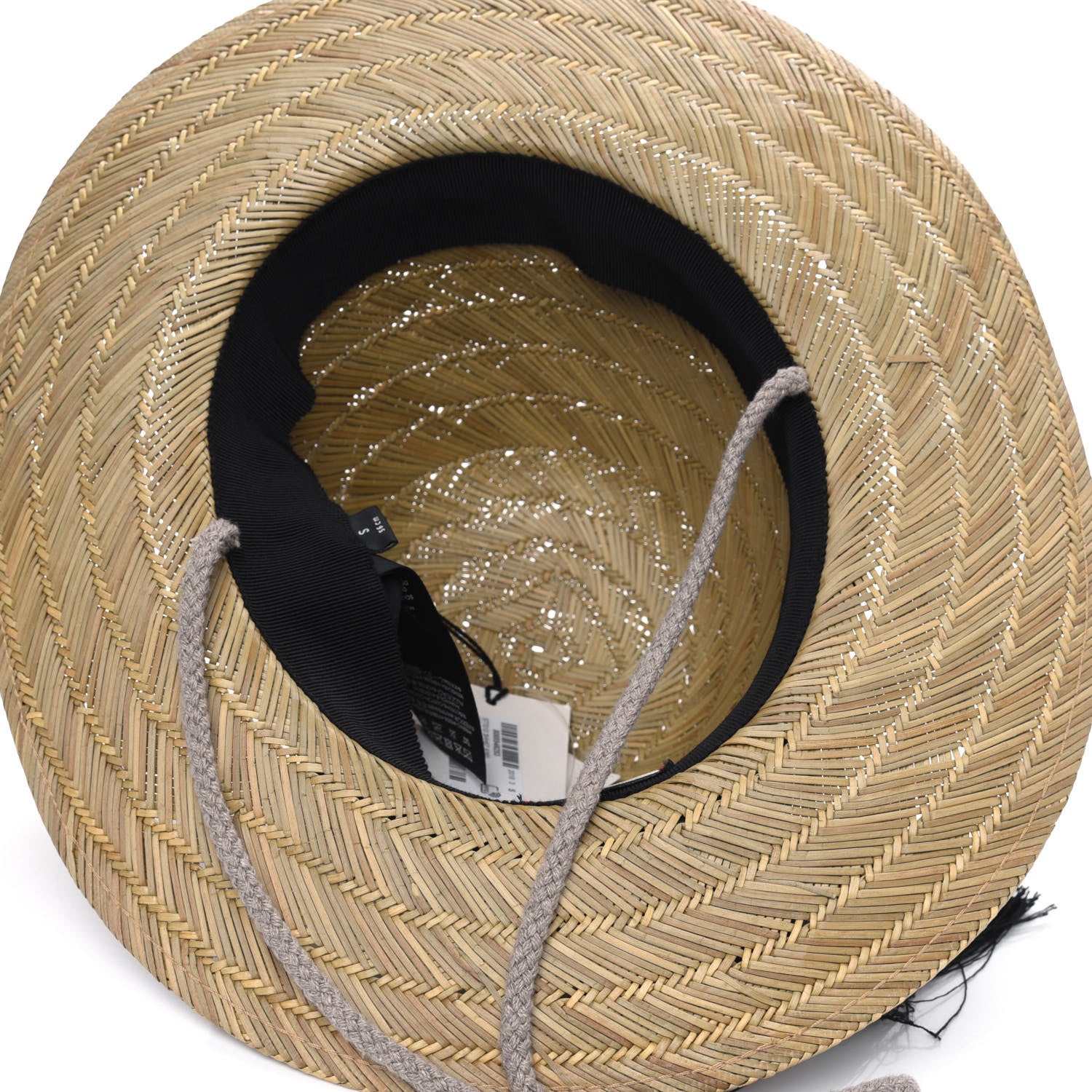 Gucci Straw Wide Brim Hat S Ivory Black 3 of 3